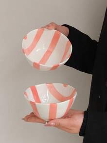 2 chiếc bát sứ cá nhân đẹp mắt, kiểu dáng Ins, dùng để đựng cơm, sữa chua hoặc tráng miệng. - Nhiều màu - Xem 7