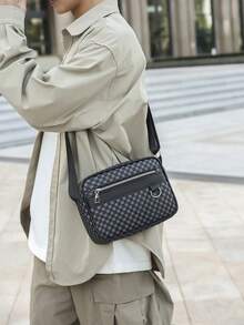 TIANDINGYU 商务邮差包、男士斜挎包、复古印花单肩包、PU皮革单肩包、通勤包、节日/生日礼物 - 彩色 - 查看 3