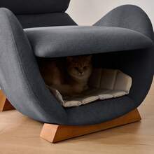 Storage Benches - Grey + Fabric + Wood + 1 Seat - View 5