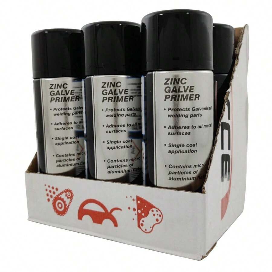 Zinc Galvanising Spray Paint Cold Galvanize Chis Rust Aerosol Primer 6 PACK - Multicolor - View 1
