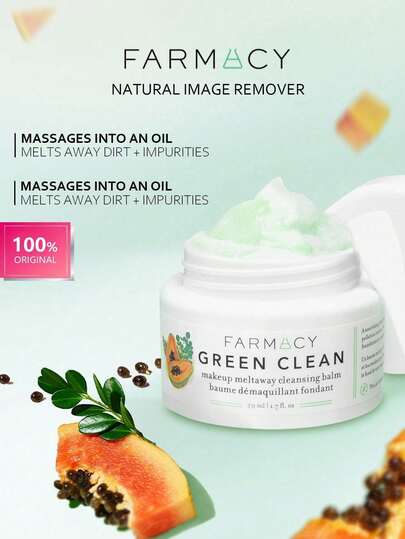 Farmacy Sáp tẩy trang tự nhiên, kết cấu dạng sáp, thành phần thực vật, công thức dịu nhẹ, làm sạch sâu, tẩy trang và chăm sóc da, chống thấm nước, lâu trôi, không nhờn rít, phù hợp với mọi loại da, dành cho người mới bắt đầu, dùng hàng ngày cho phụ nữ, mỹ phẩm Hàn Quốc, trang điểm Hàn Quốc, quà tặng.