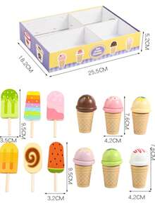 Children's Pretend Play Ice Cream Stall, Interactive Kitchen Toy - Multicolor - View 10