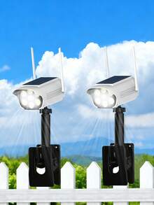 4/2/1pc Solar-Powered Human-Sensing Clip-On Surveillance Lamp - No Installation Required. 66 LEDs, IP65 Rating, 1500mAh Capacity. Dual Charging Via Solar And Type-C Ports. Suitable For Use In Home Gardens, Courtyards, Roads, Doorways, Etc. - Multicolor - View 5