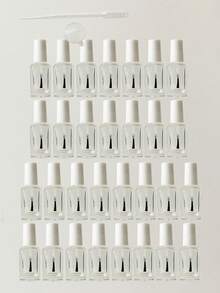 5个/10个/20个/30个/50个装方形透明玻璃可填充指甲油瓶，容量分别为3毫升/5毫升/7毫升/8毫升/10毫升/12毫升/15毫升，便携式美甲样品瓶，带刷子 - 查看 90