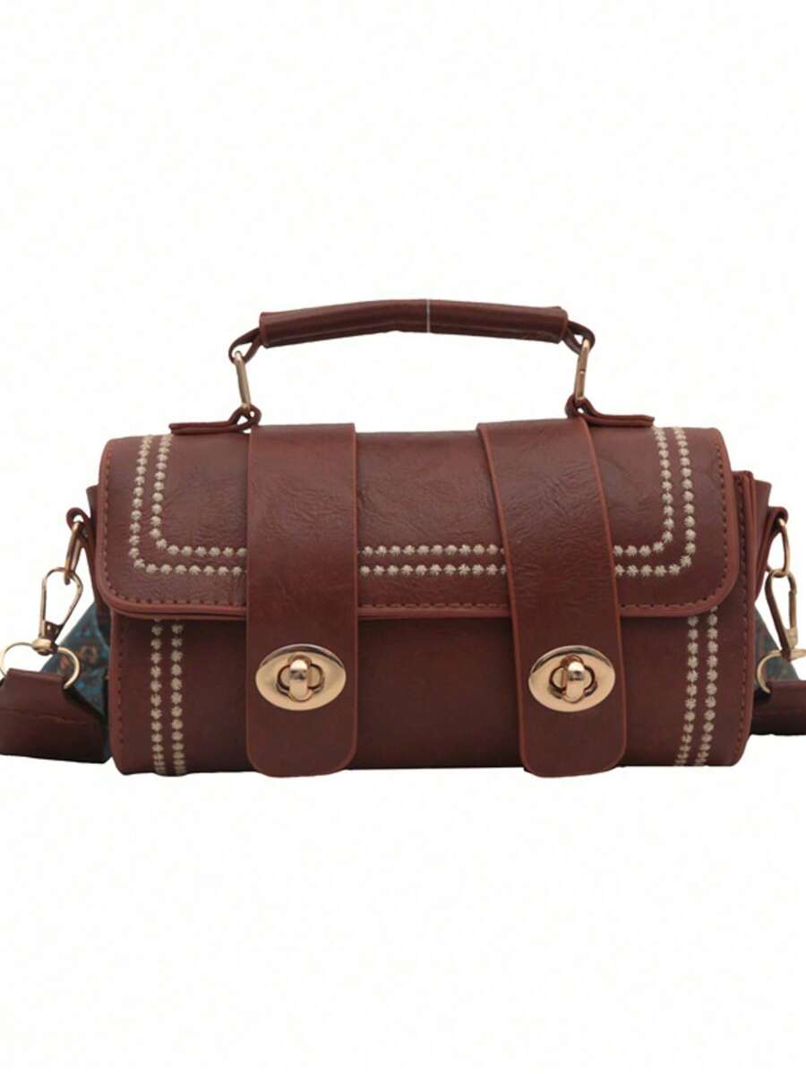 Women Top Handle Bags - Brown - View 1