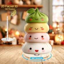 Đồ trang trí bàn làm việc hình bánh bao dễ thương xoay 360° bằng acrylic, có thể xếp chồng lên nhau, chất liệu bìa cứng dày, độ trong suốt cao, hình ảnh sắc nét, chống trầy xước và chống thấm nước, đồ chơi giảm căng thẳng, hiệu ứng hình ảnh 3D sống động như thật, thích hợp trang trí nhà cửa, phòng ngủ, bàn làm việc, phụ kiện tạo không khí đáng yêu cho mọi mùa. - A - Xem 2