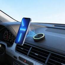 Giá đỡ điện thoại từ tính MagSafe, chuyên dụng cho ô tô, keo dính chắc chắn không làm hỏng bảng điều khiển, có thể tái sử dụng, giữ được điện thoại và chìa khóa, vừa vặn với bảng điều khiển/lưng ghế ô tô, xoay 360°, hợp kim nhôm bền chắc. - S81 - Xem 6