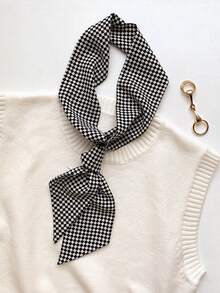 1 chiếc khăn quàng cổ đa năng họa tiết răng cưa, mềm mại và thoải mái, phụ kiện giữ ấm cổ mùa xuân/hè mới, quà tặng. - Nhiều màu - Xem 8