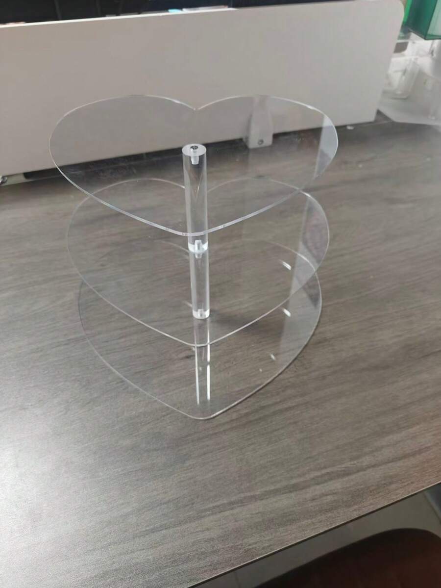 1 Giá đỡ/kệ trưng bày bánh cupcake hình trái tim 2-5 tầng bằng acrylic trong suốt, khay nhiều tầng có thể tháo rời, chất liệu acrylic trong suốt cao cấp, khay nhiều tầng có thể tháo rời, kệ trưng bày nhiều tầng, tháp bánh cupcake nhiều tầng có thể tái sử dụng, giá đựng đồ tráng miệng nhiều tầng - Nhiều màu - Xem 1