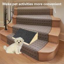 2pcs Wooden Ramp (Suitable For Small Dogs & Cats), Low Angle Pet Ramp, Pet Specific Stairs, Wooden Pet Step - Apricot - View 7