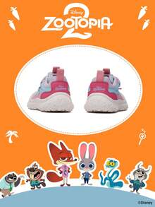 Disney 1双正品联名款朱迪·霍普斯和尼克·王尔德动物城2儿童运动鞋，适合日常、假日、户外活动，舒适、防滑、透气 - 粉色 - 查看 3