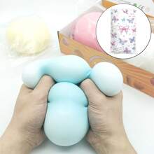 1PC 10cm/3.94in Super Large Fluid Cheese Ball With Gift Bag, Stress Relief Giant Fluid Ball, Big Slow Rebound Squeeze Toy, Stress Relief Toy, Mud Feeling Mochi Squeeze Toy, Birthday Gift, Squeeze Toy, Pinch Toy, Squishy, Taba Squishy, Sensory Toy - Multicolor - View 15