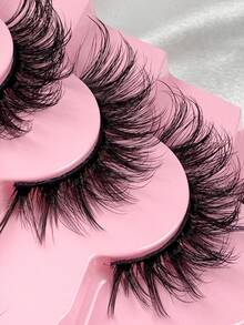 7 Cặp lông mi giả 3D mô phỏng lông chồn, tạo hiệu ứng bắt mắt, dày, dài, mỏng, tự nhiên, giống lông chồn thật, lông mi dày, lông mi dài, lông mi dạng dải, lông mi giả. - màu đen - Xem 6