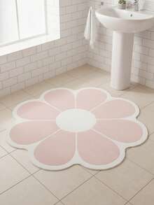 1pc Cream-Colored 8-Petal Flower Shaped Carpet, Cream Pink Floral Round Rug, Suitable For Living Room, Bedroom, Study, Children's Room, Baby Room Decoration - Durable, Non-Slip, Machine Washable, Decorative Carpet, Bedroom Decor, Small Rug, Carpet, Home Decor, Living Room Carpet, Living Room Small Rug, Bedroom Carpet, Living Room Home Decor, Outdoor Rug, Washable Carpet - Multicolor - View 13