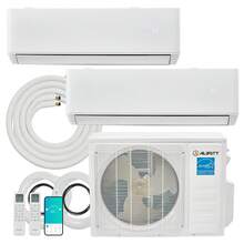 20000 BTU 2 Zone Mini Split AC & Heat Pump – Ductless Inverter System With 9K+9K / 9K+12K / 12K+12K, 25 SEER2, WiFi App Control, Pre-Charged, 208–230V - 雙區 20000 BTU (12k+12k)-WIFI - 查看 1