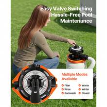 10 In Sand Filter Pump For Above Ground Pool, 0.33 HP 3000 GPH, Swimming Pool Sand Filter Pump With Pre-Assembled Core & Leak-Resistant Design, 6-Way Valve, High-Efficiency Filtration For Pools - View 6