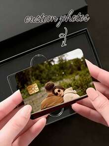 DIY Customized Credit Card Sticker Set, Personalized Photo Wallet Card, Customized Couple Photo Wallet Card, Personalized Engraved Photo Wallet Card - Multicolor - View 3