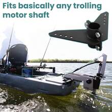 Triángulo de dirección de motor de arrastre para kayak Newport NK-180S kit de dirección de aluminio recubierto de poo negro para motor marino y kayak - como en la foto - Ver 4
