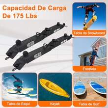 Almohadillas para Orejas Suave Universal para Portaequipajes Techo Coche Barras Transversal para Tabla de Surf Kayak Canoa  con 2 Correas Amarre Impermeable Bolsa de Alenamiento Portátil 113cm - como en la foto - Ver 6