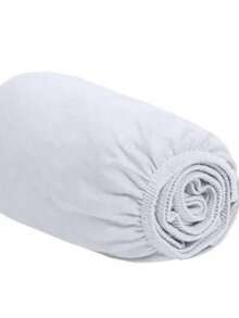 Single Fitted Sheet With Elastic All Around, Micropercal Flex 400 Thread Count, Soft Touch, Single, Double, Queen, King - 白色 - 查看 3