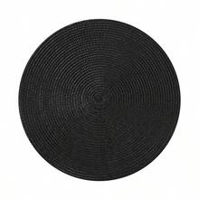 Nordic Style Woven Placemat, Heat Resistant, Absorbent, Anti-Slip, Quick Drying Tabletop Mat - Black - View 5