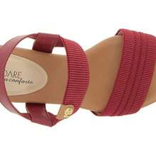 Women's Sandal With Thick Block Heel And Elastic, Orthopedic, Modare Ultraconforto - Cherry - 查看 7