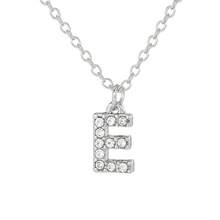26 piezas Nuevo collar de letras en inglés con incrustaciones de rhinestone de diseño minimalista y elegante para mujeres - b - Ver 10