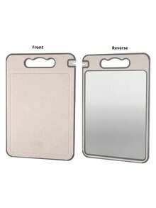 1pc Multifunctional Double-Sided Stainless Steel Defrosting Cutting Board With Sharpener, Textured Surface, Rust-Proof, Anti-Mold TPR Material, Suitable For Home And Outdoor Use - Apricot - View 15