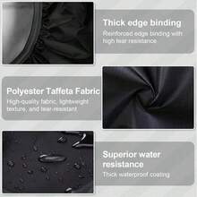 Reflective Backpack Rain Cover, Ultra-Waterproof High Visibility Rucksack Cover With Safety Strip, Night Safety Gear For Cycling, Hiking, Urban Commuting - Black - View 9