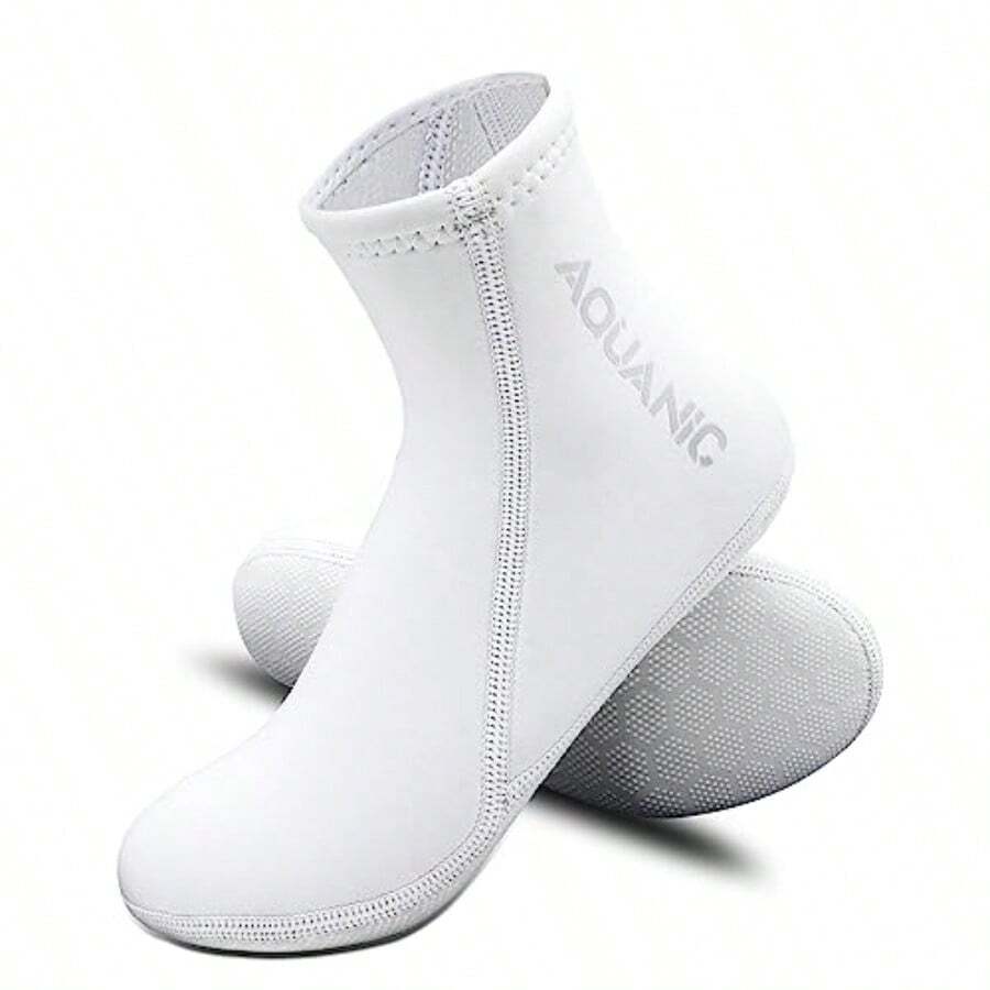 nitescuba Calcetines de Buceo gratuitos de Neopreno de 25 mm Calcetines térmicos de Agua para esnórquel Surf Kayak natación y Buceo - Blanco medio - Ver 1
