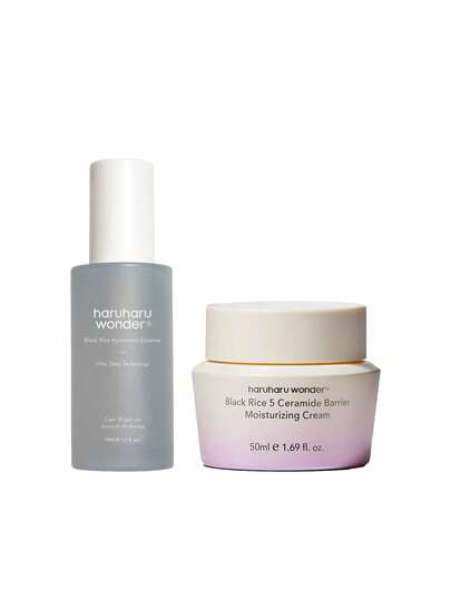 HaruHaru Wonder [Bundle] Black Rice Hyaluronic Essence 50 Ml + 5 Ceramide Barrier Moisturizing Cream 50 Ml