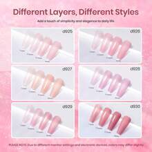 Beetles Nude Gel Nail Polish Set - 6 Colors Nude Pink Brown Neutral Jelly Gel Polish Kit - 6 Colors Romantic Shimmer - 查看 2