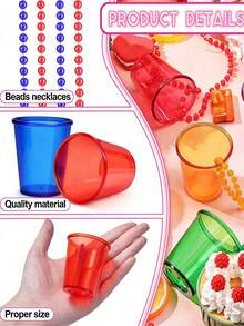 30 piezas Decoraciones de cuentas de plástico para copas de vino, collares, copas de vino para fiestas de cumpleaños, collares de cuentas de plástico para copas de vino, decoraciones de cuentas divertidas para copas de vino, decoraciones para bodas y cumpleaños, decoraciones para copas de vino, copas de vino para despedidas de soltera, regalos para fiestas de cumpleaños, suministros para fiestas, decoraciones para duchas nupciales, regalos para fiestas de bodas y cumpleaños de adultos - Multicolor - Ver 10