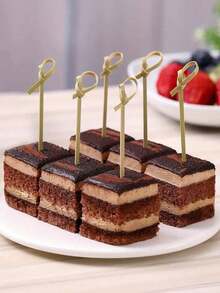 100pcs/200pcs/50pcs(+/-5pcs) 12CM Barbecue Bamboo Skewers Toothpicks, Sandwiches Burgers Fruits Desserts Decorative Skewers For Appetizers Party Supplies,Bbq,Picnic,Camping,Garden,Patio,Outdoor,Garden Decor,Outdoor Decor. - Knotted 12CM - View 10