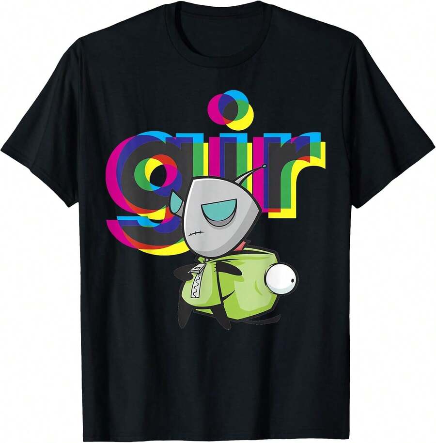 Gir Mask Off Colorful Power Stance Portrait T-Shirtzims Men's And Women's T-Shirts, Unique Printed Casual T-Shirts, Machine Washable, Spring And Summer Holiday Wear, Thanksgiving T-Shirts, Pure Cotton T-Shirts, Suitable For All Seasons, Summer Wear. - Black - View 1
