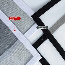 1 tấm lưới chống côn trùng tự dính cho cửa sổ, lưới chống côn trùng vô hình dùng trong nhà vào mùa hè, dễ dàng lắp đặt. - Lưới màu xám với viền đen - Xem 11