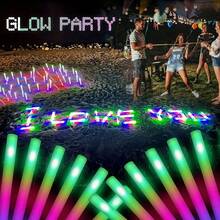 50pcs Multi-Color Flashing LED Foam Glow Sticks - Bright Glow Sticks With 3 Modes, Plastic Casing, Long-Lasting LED Lights, Battery Operated With Button Cells - Perfect For Christmas, New Year's Eve, Weddings, Carnivals, Concerts And Parties - one-size - View 4
