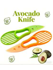 1/2 Rebanador y Rebanador de Aguacate - Herramientas de Cocina Multifuncionales, Fácil de Usar Polipropileno, Alimentos, Pelador, Rebanador de Aguacate Multifuncional de Tres en Uno, Rebanador de Aguacate, Cortador de Aguacate, Cortador de Frutas para el Hogar, Pelador y Separador de Pulpa, Pequeñas Herramientas de Cocina - Multicolor - Ver 4
