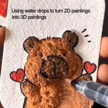30 pièces Papier de peinture en mousse de pâte de bois 3D fait main, texture de coton, outils de peinture à l'aquarelle, matériaux créatifs pour l'art du papier fait main - choix de cadeau idéal pour l'école, le bureau et l'interaction émotionnelle à la maison - Multicolore - Voir 5