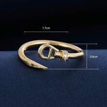 1 pieza Anillo con forma de cinturón de cuero elegante con rhinestones, diseño abierto ajustable, versátil para ir al trabajo y uso diario, accesorio de nicho - Anillo abierto - Ver 3