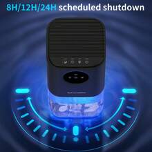 Portable Home Dehumidifier, 7-Color Gradient Light, Pull-Out Water Tank For Easy Cleaning, Semiconductor Condensation Dehumidification Technology, Designed For Bedroom, Basement, Bathroom, Garage, Closet, Kitchen, Office And RV, Quiet Operation - View 8
