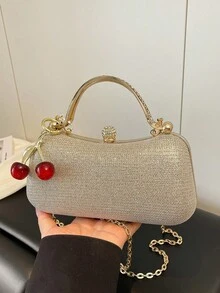 Túi xách trang trí treo dự tiệc thời trang - Vàng - Xem 4