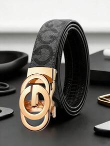 男士必备款，奢华合金自动扣商务休闲皮带 - 彩色 - 查看 2