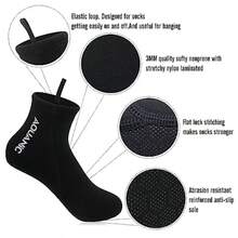 nitescuba Calcetines de Buceo gratuitos de Neopreno de 25 mm Calcetines térmicos de Agua para esnórquel Surf Kayak natación y Buceo - Negro medio - Ver 2