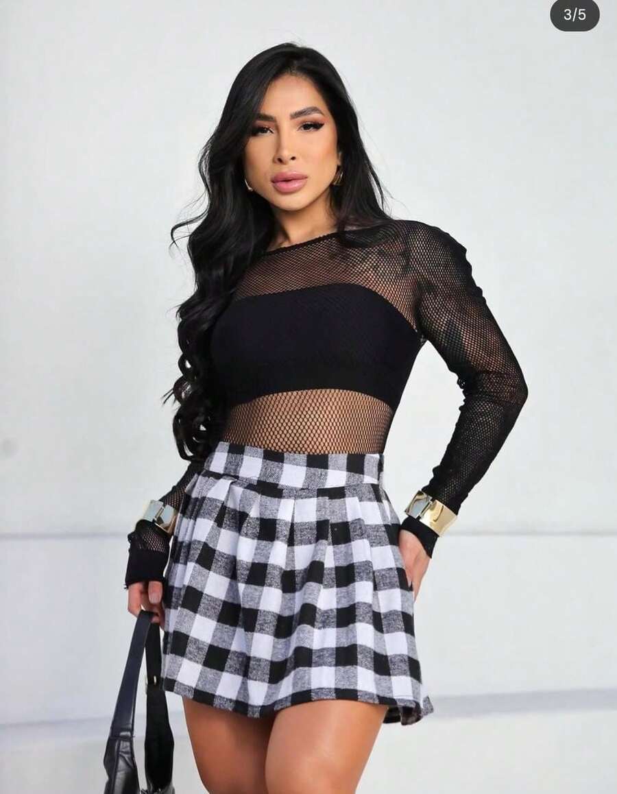 Women Skirts - Đen và trắng - Xem 1