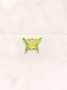 1pc Elegant Butterfly Shaped Rhinestone Inlaid Pendant, Suitable For Women's Daily Wear - Multicolor - View 8