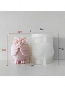 Khuôn silicon hình cú mèo dễ thương tự làm thủ công dùng để tạo hương thơm, đa năng. - con cú - Xem 4