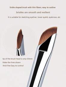 mulynsie 1支双头眼线刷/精细晕染刷，眉毛化妆镰刀形细扁斜角化妆刷，美妆工具，超细眼影晕染刷，斜角眉刷，眉刷，眼影刷，螺旋刷，螺旋刷，赠品 - 彩色 - 查看 8