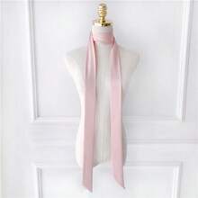 2m Long Exquisite Solid Color Lightweight Scarf Ribbon, Made Of Lightweight Polyester Fiber. It Is A Fashionable Neck Accessory For Women, With A Soft Texture. Can Be Used As A Multi-Functional Scarf, Shawl, Beach Towel, Hair Accessory, Hairband Or Headband. It Is An Ideal Choice For Styling - Multicolor - View 10