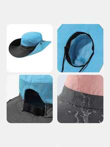 1pc Outdoor Travel Fishing High Cost-Performance Sun Hat, Full UV Protection Bucket Hat - A - View 5